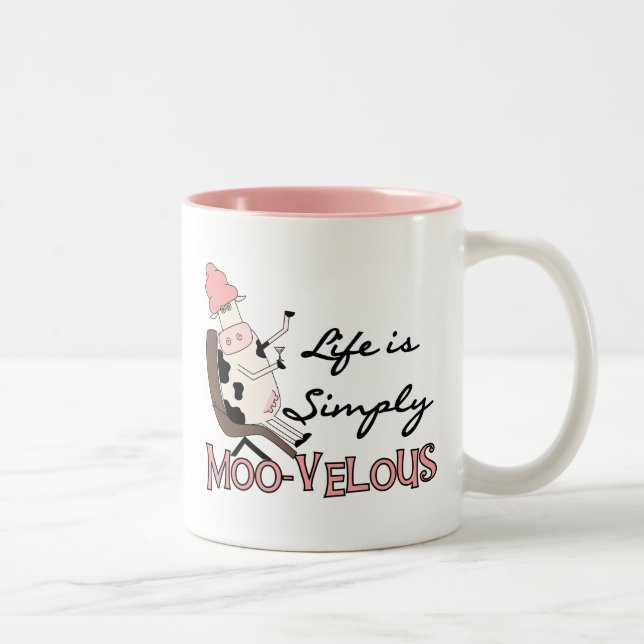 Cow Simply Moo-velous Tshirts and Gifts Two-Tone Coffee Mug (Right)