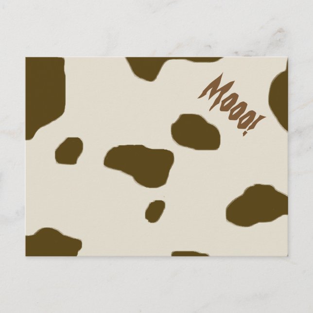 COW SKIN brown Mooo! Postcard (Front)