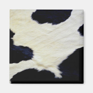 Cow Skin Fur Texture Black and White Customize Magnet