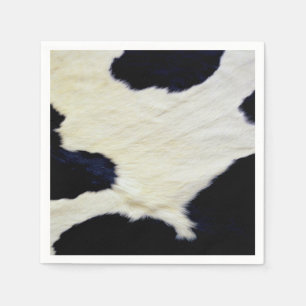 Cow Skin Fur Texture Black and White Customize Napkin