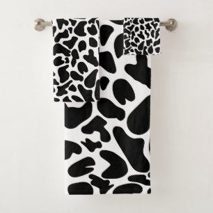 Cow Skin Pattern Elegant Bath Towel Set