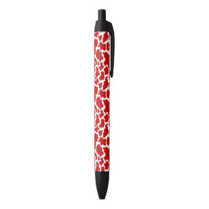 Cow Skin Red Colour Farm Animal Lovers Farmer Black Ink Pen