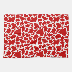 Cow Skin Red Colour Farm Animal Lovers Farmer Kitchen Towel