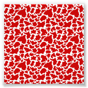 Cow Skin Red Colour Farm Animal Lovers Farmer Photo Print