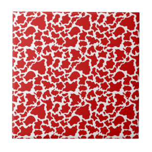 Cow Skin Red Colour Farm Animal Lovers Farmer Tile
