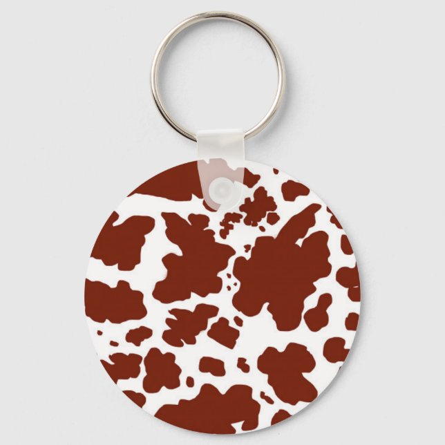  Cow Skin Spots Print Farmer  Keychain (Front)