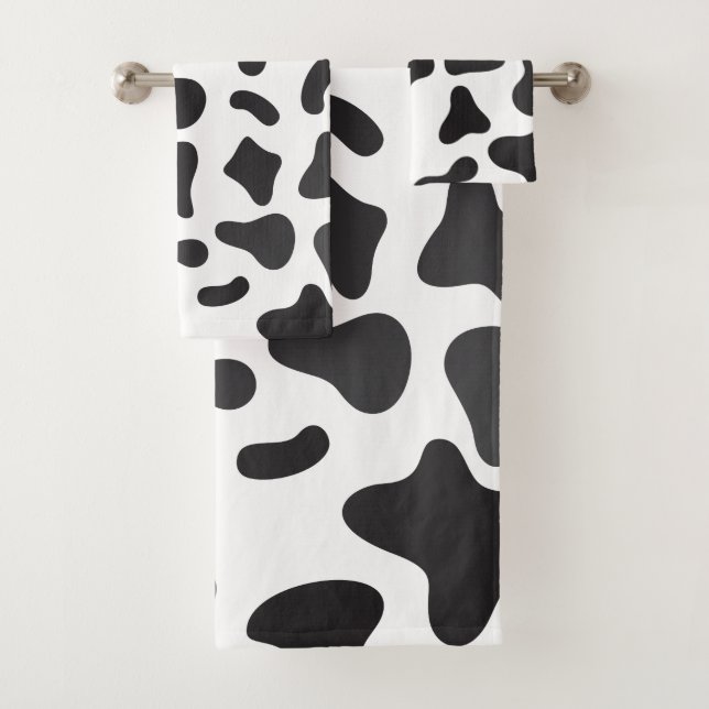 Cow Skin Texture Bath Towel Set (Insitu)