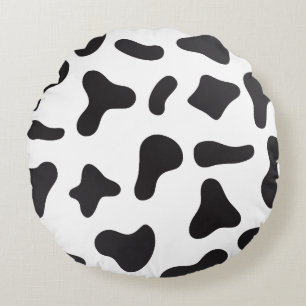 Cow Skin Texture Pattern Round Pillow