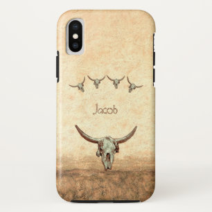 Cow Skull Brown Western Country Rustic Style Case-Mate iPhone Case