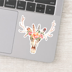 Cow Skull Country Cottage Laptop Cutout Vinyl