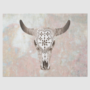 Cow Skull Decoupage Tissue Paper