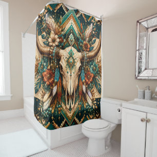 Cow Skull Shower Curtain