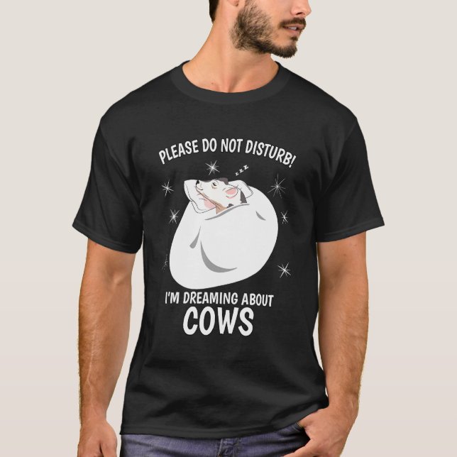 Cow Sleeping Pj Top Im Dreaming About Cows (Front)