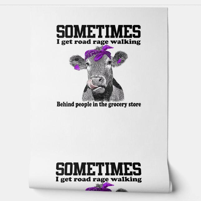 Cow Sometimes I Get Road Rage Walking Behind Peopl Wallpaper (Unrolling)