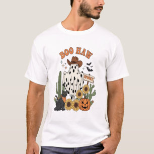 Cow Spot Ghost Western-Funny Halloween T-Shirt
