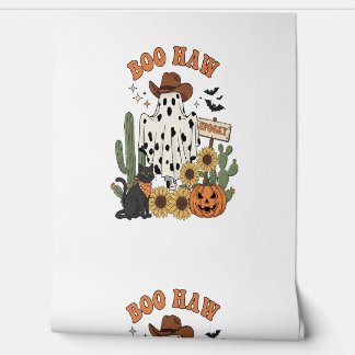 Cow Spot Ghost Western-Funny Halloween Wallpaper