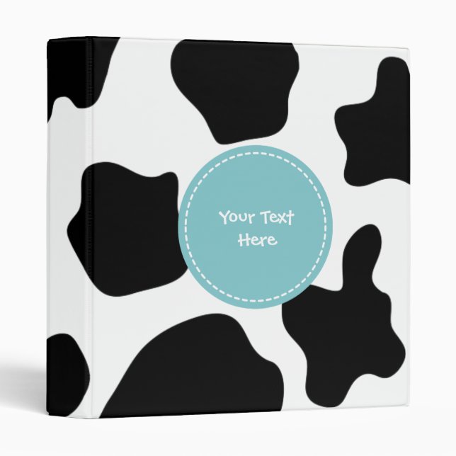 Cow spots pattern binder | Funny animal print (Front/Spine)