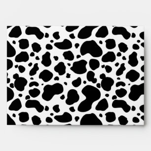 Cow Spots Pattern Black and White Animal Print Envelope