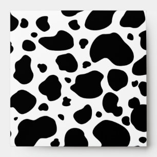 Cow Spots Pattern Black and White Animal Print Envelopes