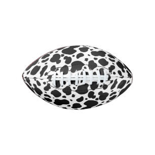 Cow Spots Pattern Black and White Animal Print Football