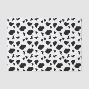 Cow Spots Pattern Black and White Animal Print Tis Tissue Paper