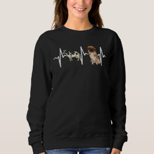Cow Spotted Tibetan Spaniel Heartbeat Dog Sweatshirt