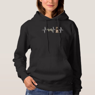 Cow Spotted Tibetan Terrier Heartbeat Dog Hoodie