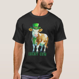 Cow St Patrick Leprechaun Shamrock Irish Dairy Luc T-Shirt