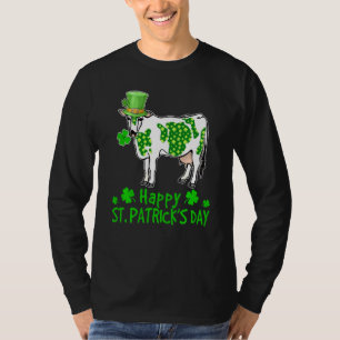 Cow St Patricks Day Lucky Farmer Cow Matching Fami T-Shirt