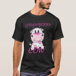 Cow Strawberry Cute Pink Cow T-Shirt