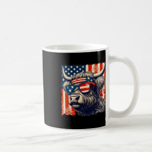 Cow Sungles American Flag 4th Of July Farmer Coffee Mug
