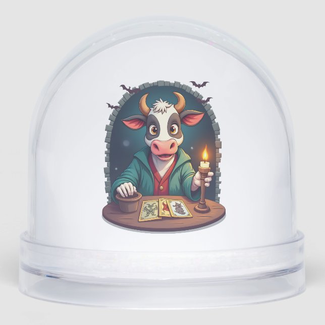 Cow Tarot of Terror Snowglobe (Front)