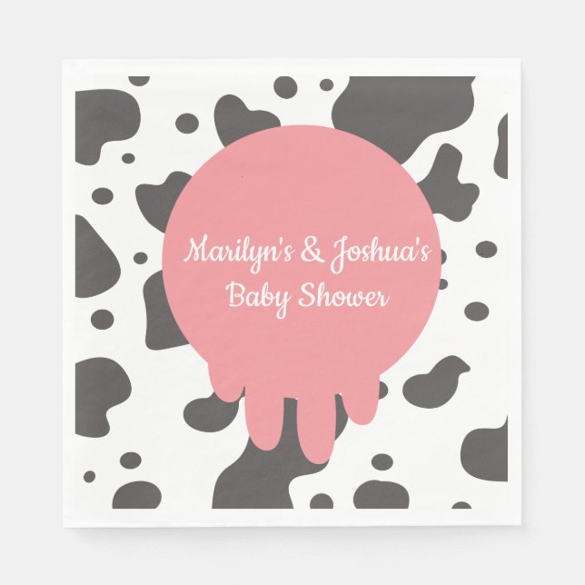 Cow Teats Baby Shower Farm Napkins (Front)