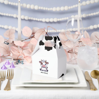 Cow Theme First Birthday Favor Box