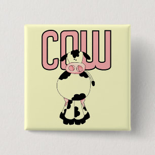 Cow Tshirts and Gifts 2 Inch Square Button