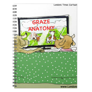 Cow TV Shows Funny Cartoon Notebook