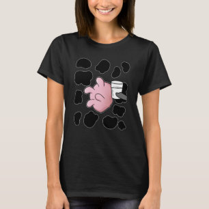 Cow Udder Glass Milk Farmer Farmer Farmer Costume T-Shirt