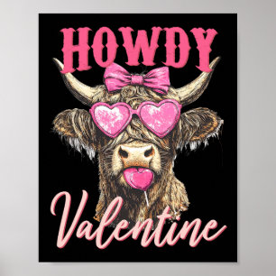Cow Valentine Coquette  Poster