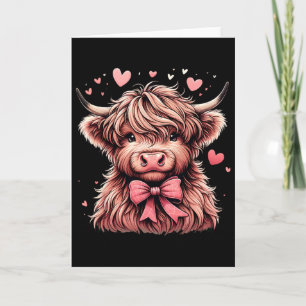 Cow Valentine Hearts Card