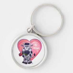 Cow Valentine's Day Keychain