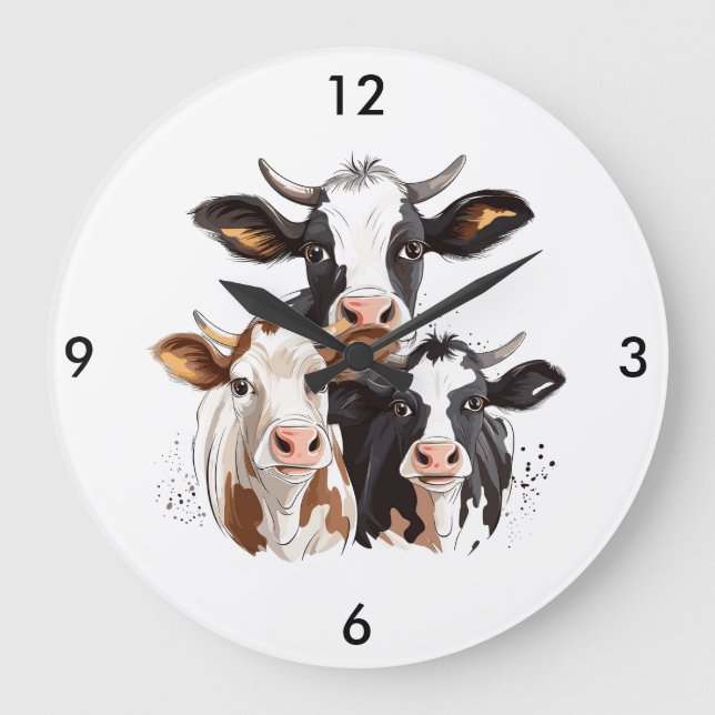 Cow Wall Clock (Front)