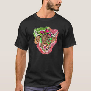 Cow  Watermelon Summer Vibes Mooey Farmer Heifer T-Shirt