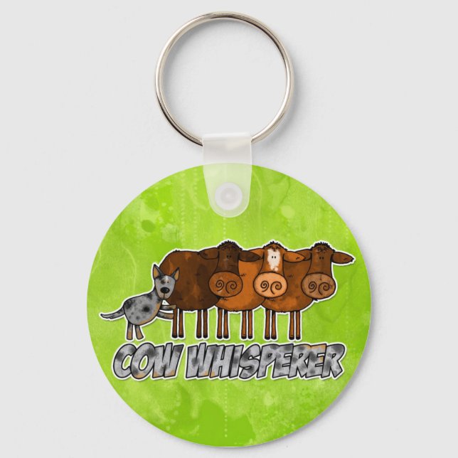 cow whisperer keychain (Front)