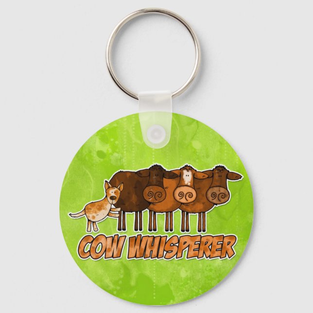 cow whisperer keychain (Front)