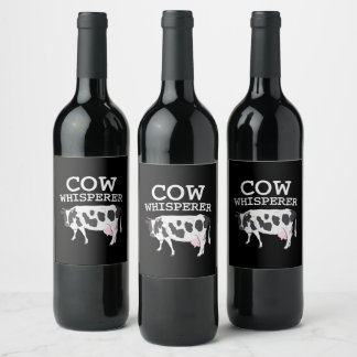 Cow Whisperer Love Wine Label