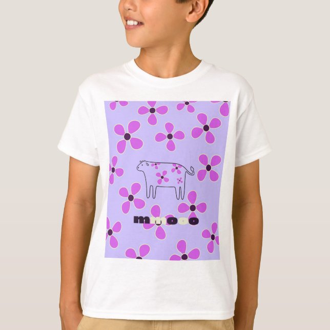 Cow white  T-Shirt (Front)