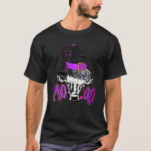 Cow Witch Moo Halloween Cow Woman T-Shirt