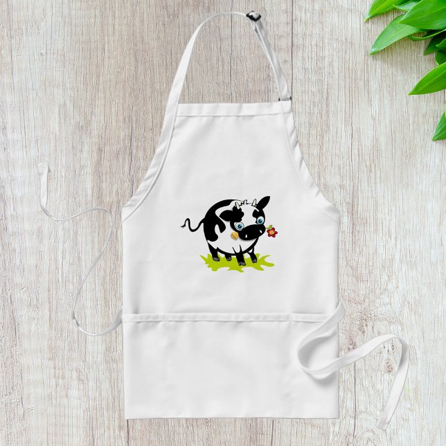 Cow With A Flower Standard Apron (Creator Uploaded)