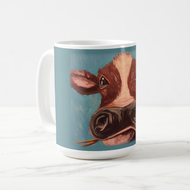 Cow with Colour Coffee Mug (Front Left)