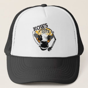Cow with microphone KOWS trucker hat